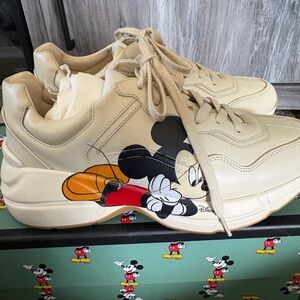Gucci Beige Mickey Mouse Sneakers